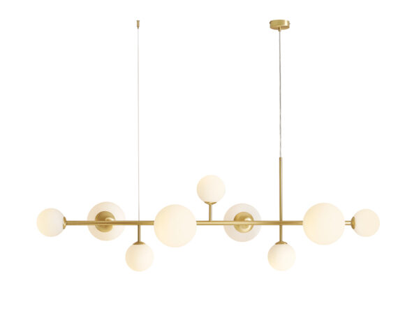 Lampa wisząca nowoczesna Aldex DIONE 9 1092N40 mosiężna 5×E14 + 4×E27