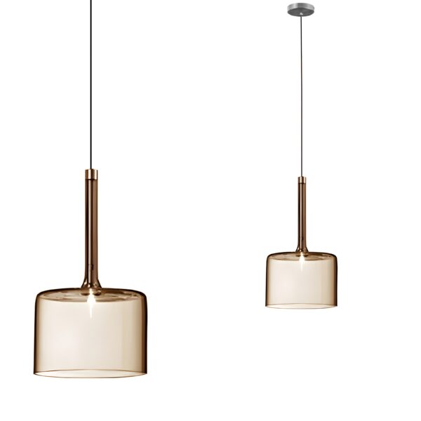 Lampa Sufitowa Wisząca Szklany Klosz APP1698-1CP AMBER A