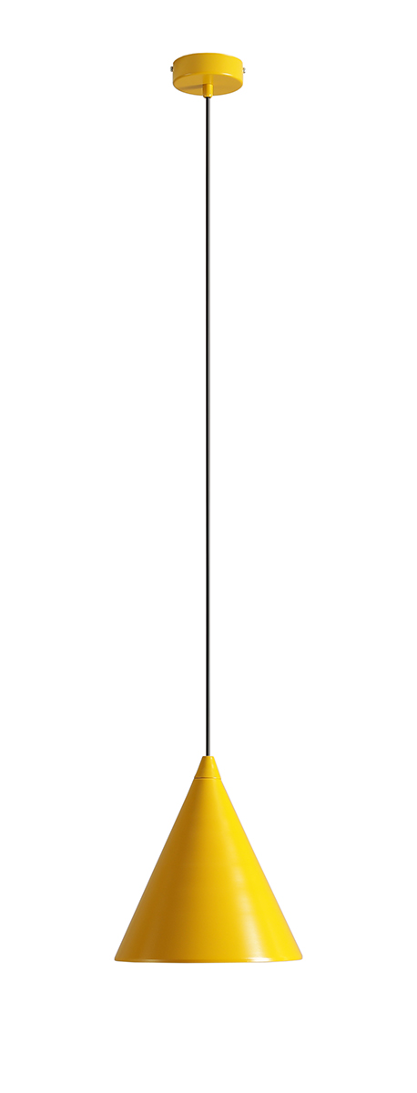 Lampa wisząca minimalistyczna Aldex FORM 1108G14 musztardowa 1×E27