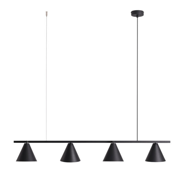 Lampa wisząca minimalistyczna Aldex FORM 4 1108L1 czarna 4×E27