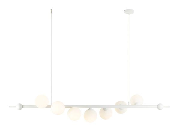 Lampa wisząca nowoczesna Aldex WAVE 7 1115T biała 7×E14