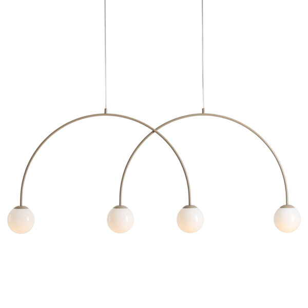 Lampa wisząca minimalistyczna Aldex UNA 4 L 1116L17_L beżowa 4×E14