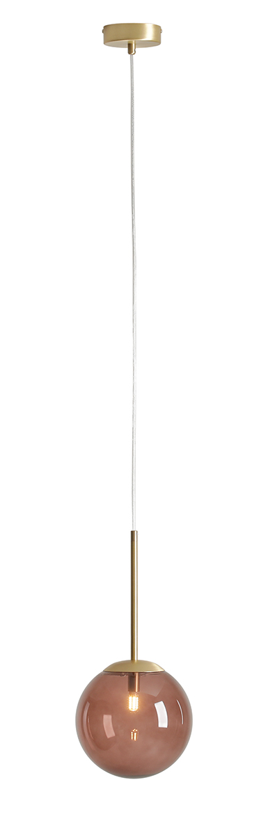 Lampa wisząca minimalistyczna Aldex BOSSO MINI 20 1119XS40_CK mosiężna / czekoladowy róż 1×G9