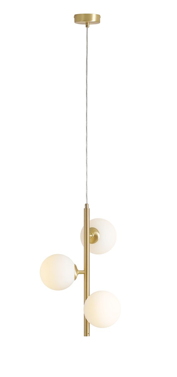 Lampa wisząca minimalistyczna Aldex FIN 3 S 1120E40_S mosiężna 3×E14