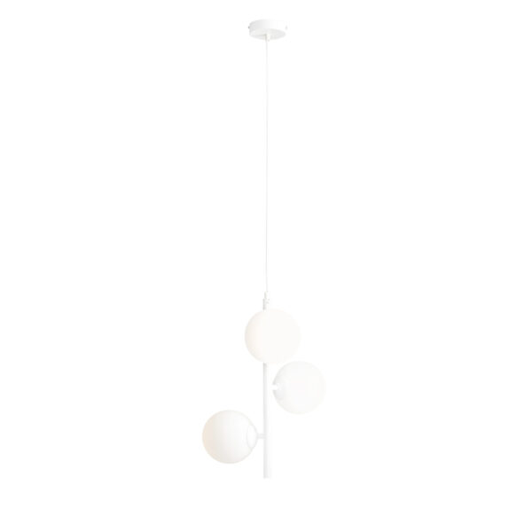 Lampa wisząca minimalistyczna Aldex FIN 3 S 1120E_S biała 3×E14