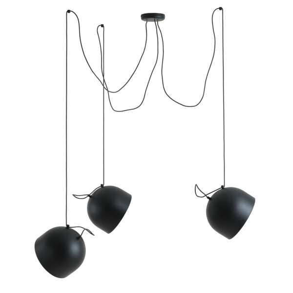Lampa wisząca industrialna Aldex NOOR 3 1122E_1 czarna 3×E27