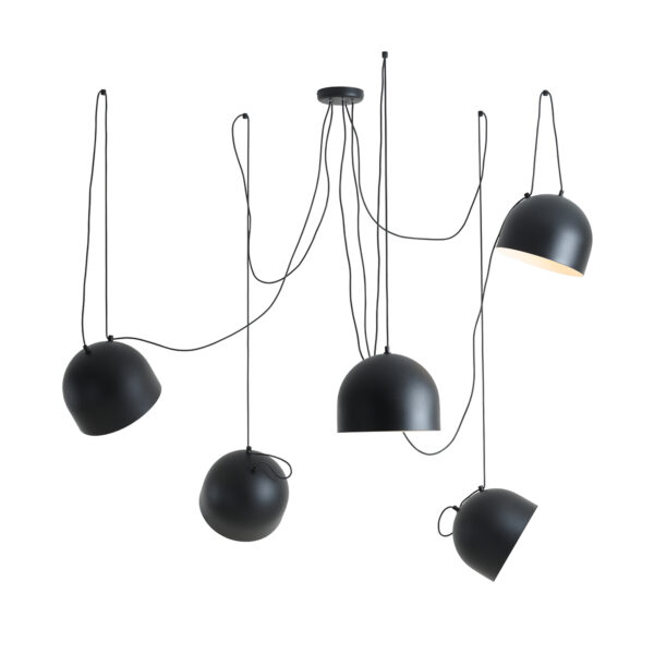 Lampa wisząca industrialna Aldex NOOR 5 1122F1 czarna 5×E27