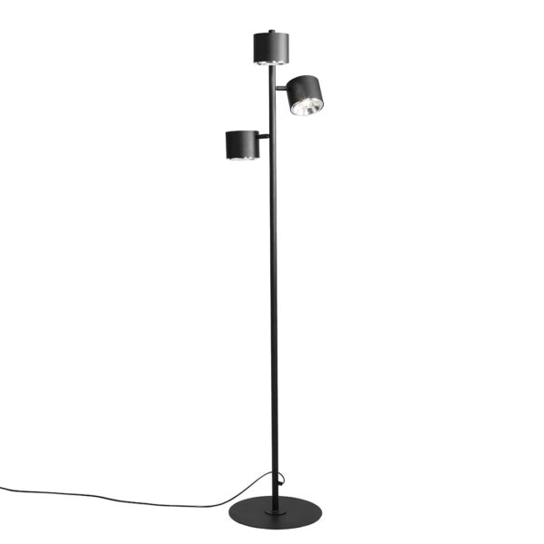 Lampa podłogowa minimalistyczna Aldex BOT 1047A czarna 3×GU10