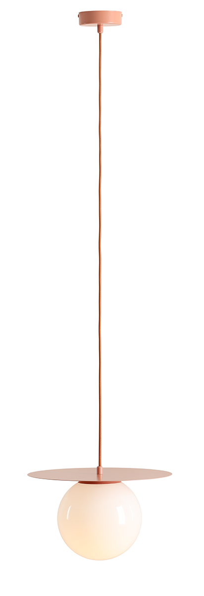 Lampa wisząca minimalistyczna Aldex LOOP M 1125G11_M koralowa 1×E27