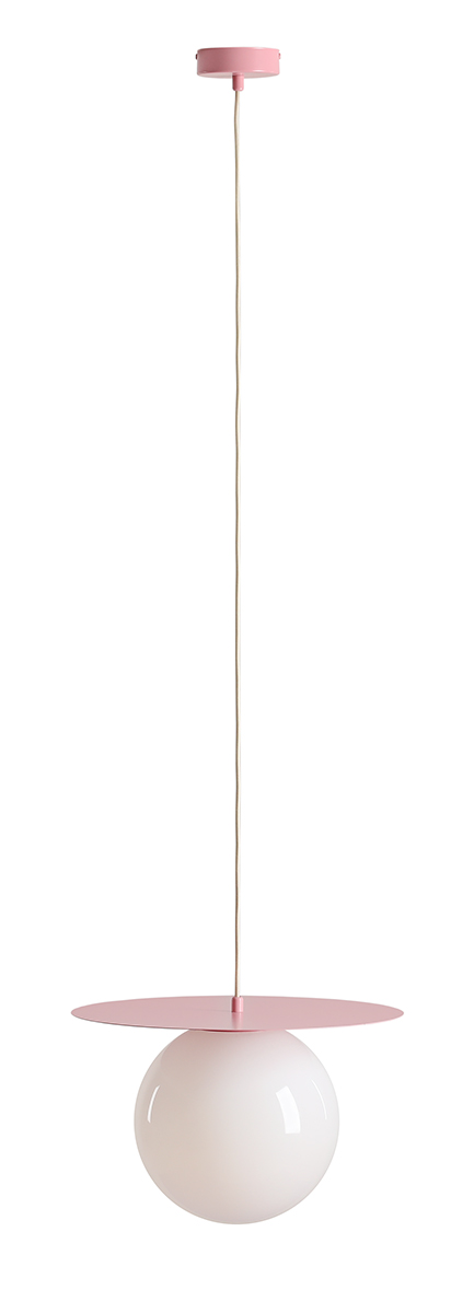 Lampa wisząca minimalistyczna Aldex LOOP L 1125G18_L jasnoróżowa 1×E27