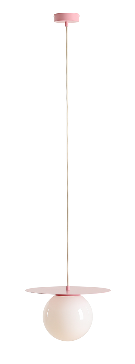 Lampa wisząca minimalistyczna Aldex LOOP M 1125G18_M jasnoróżowa 1×E27