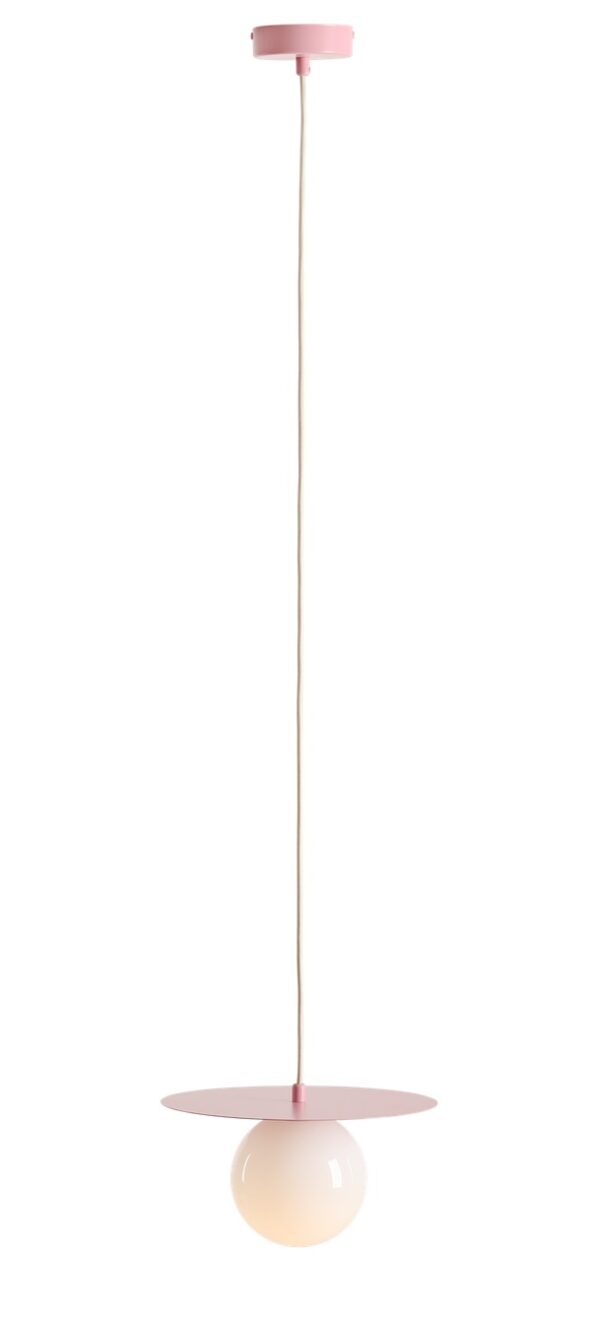 Lampa wisząca minimalistyczna Aldex LOOP S 1125G18_S jasnoróżowa 1×E14