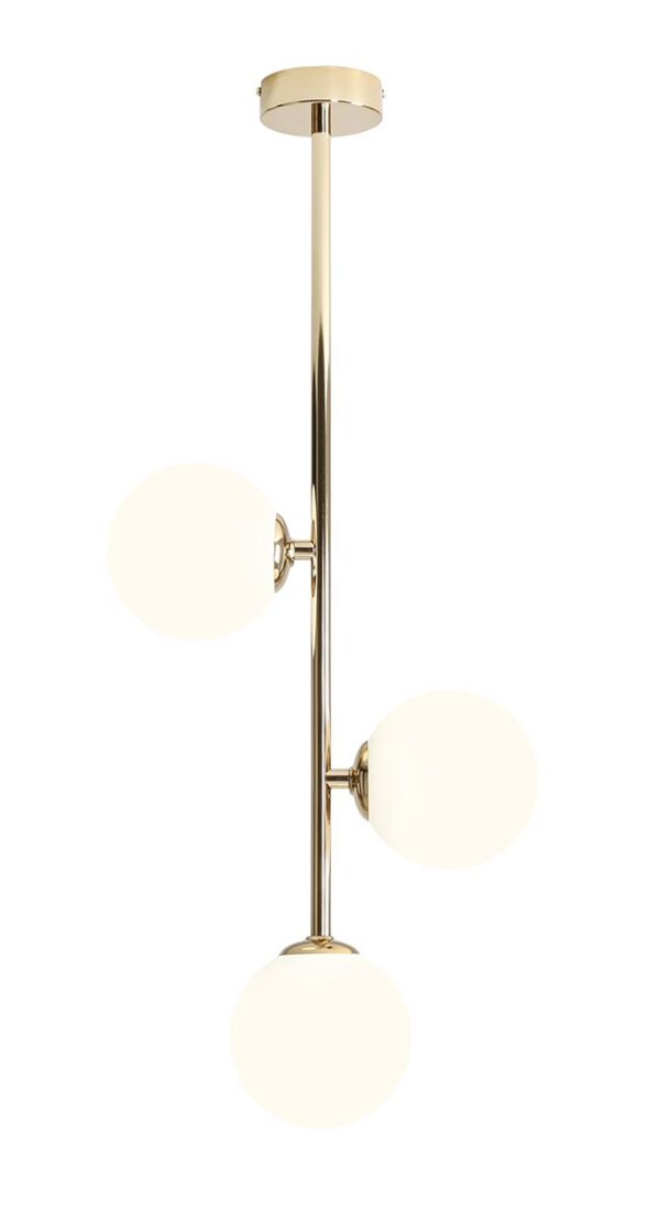 Plafon minimalistyczny Aldex LIBRA 3 1094PL_E30 złoty 3×E14