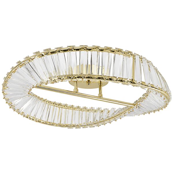 LAMPA SUFITOWA LED SWE095-C 50cm PLAFON ZŁOTA