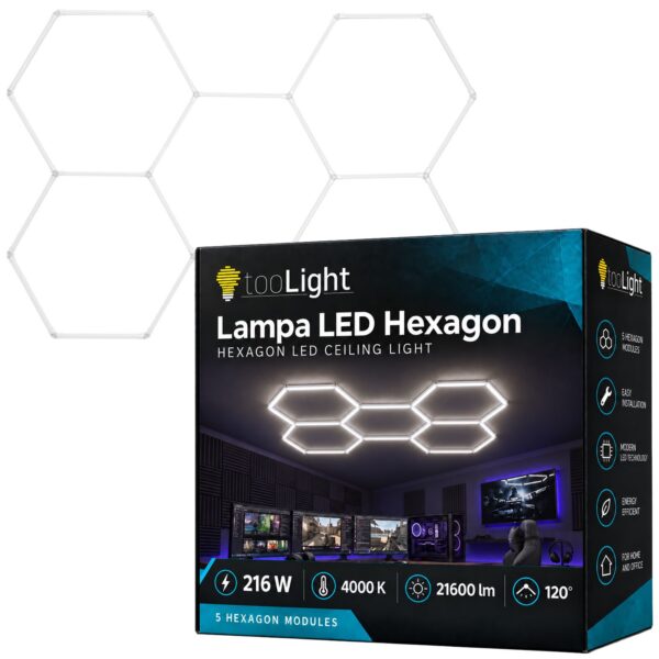 Lampa LED HEXAGON JNH051-H Biała