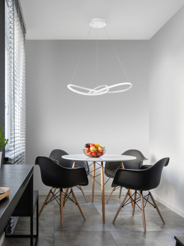 Lampa wisząca nowoczesna Luces Exclusivas JEREZ, biała, LED 53 W 3000 K, Ø 72 cm – LE41657