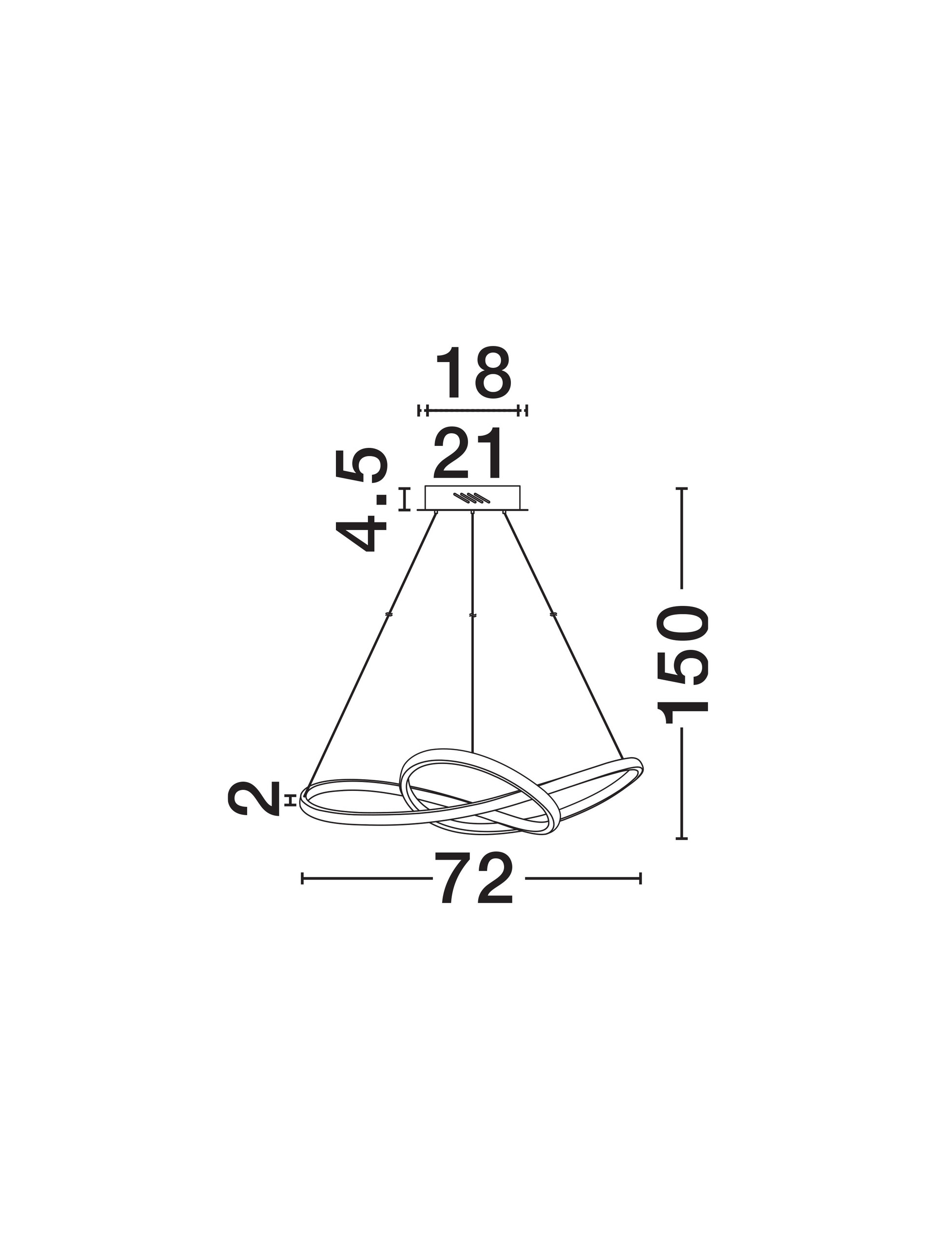 Lampa wisząca nowoczesna Luces Exclusivas JEREZ, biała, LED 53 W 3000 K, Ø 72 cm – LE41657 - obrazek 4