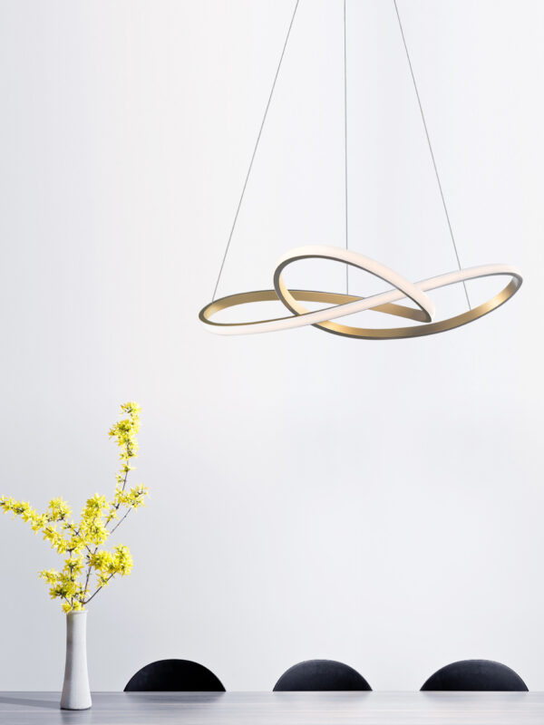 Lampa wisząca nowoczesna Luces Exclusivas JEREZ, złota, LED 53 W 3000 K, Ø 72 cm – LE41656