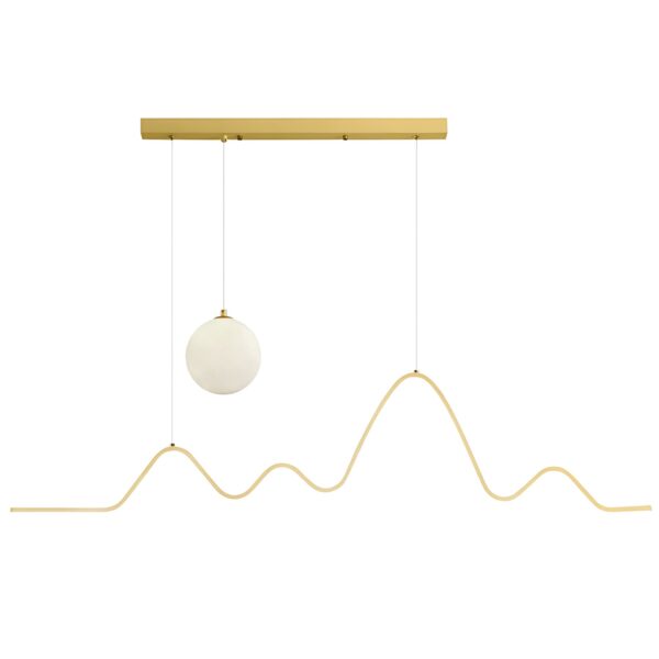 Lampa WISZĄCA LED LHJ034-CP 120 cm ZŁOTA SZCZOTKOWANA