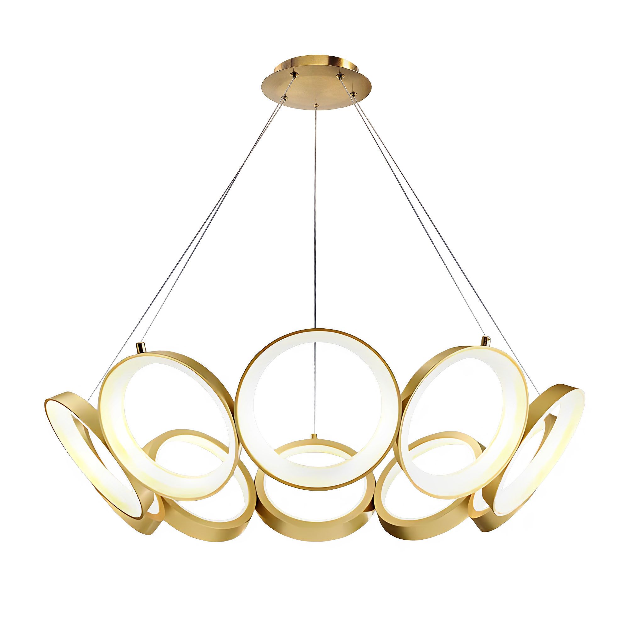 LAMPA WISZĄCA LED APP1800-CP ZŁOTA SZCZOTKOWANA