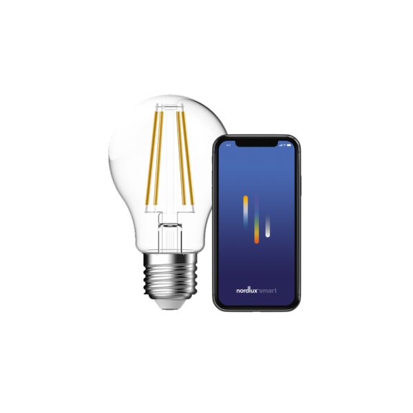 Żarówka LED Nordlux SMART E27 A60 2200-6500 K 600 lm — przezroczysta, 2070082700