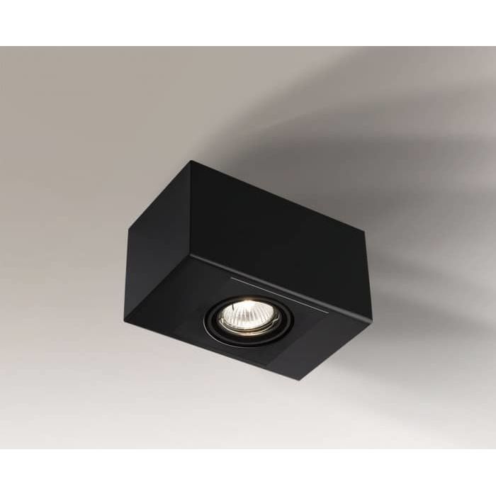 Lampa sufitowa Antigo SETO H – czarna, 1 × GU10 – 1214