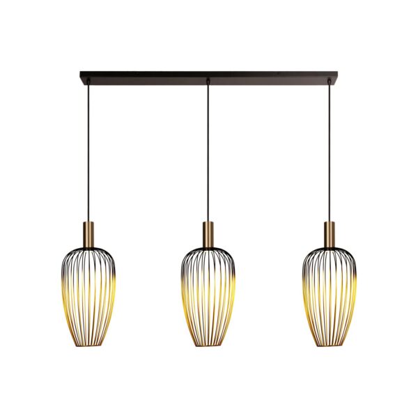 Lampa wisząca nowoczesna Lucide AURELIE — złota, 3×GU10 (MR11) — 21442/03/10