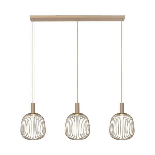 Lampa wisząca nowoczesna Lucide ESTEREL — taupe, 3×GU10 (MR11) — 21446/03/41