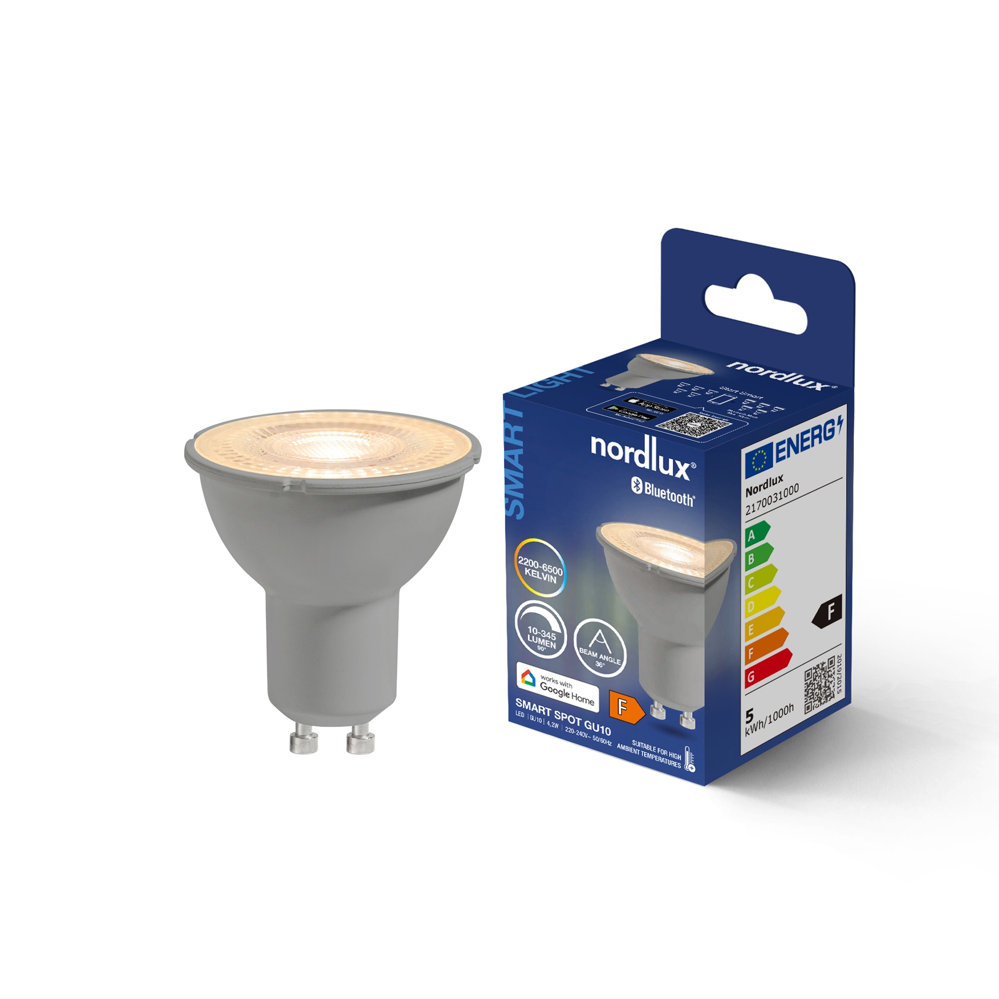 Żarówka LED Nordlux SMART GU10 Outdoor 2200-6500 K 345 lm — przezroczysta, 2170031000 - obrazek 5