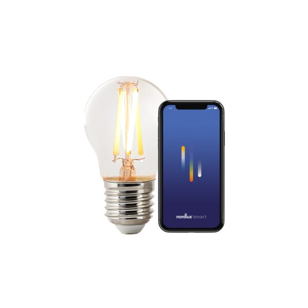 Żarówka LED Nordlux SMART E27 G45 2200-6500 K 600 lm — przezroczysta, 2170052700