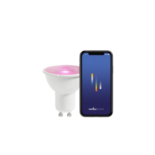 Żarówka LED Nordlux SMART GU10 RGB 2200-6500 K 380 lm — biała, 2170081000