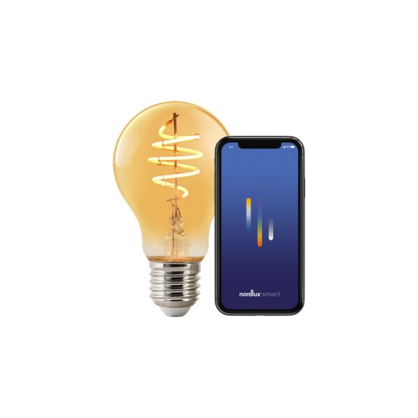 Żarówka LED Nordlux SMART E27 A60 DECO 2200 K 380 lm — bursztynowa, 2170102747