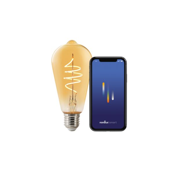 Żarówka LED Nordlux SMART E27 ST64 DECO 2200 K 380 lm — bursztynowa, 2170112747