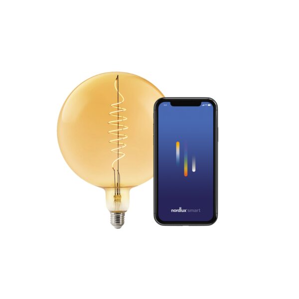 Żarówka LED Nordlux SMART E27 G200 DECO 2200 K 380 lm — bursztynowa, 2170122747