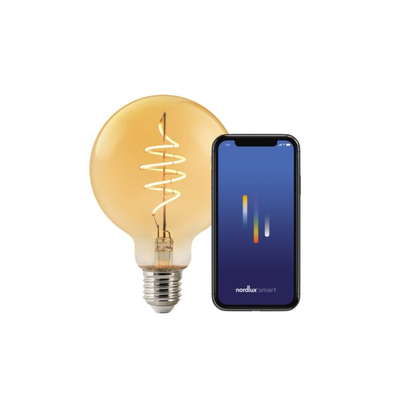 Żarówka LED Nordlux SMART E27 G95 DECO 2200 K 380 lm — bursztynowa, 2170132747