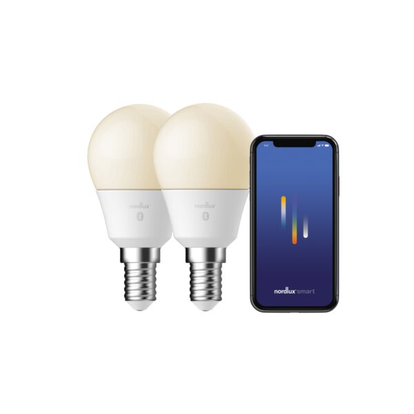 Zestaw 2 żarówek LED Nordlux SMART E14 G45 2200-6500 K 470 lm — biały, 2170201401