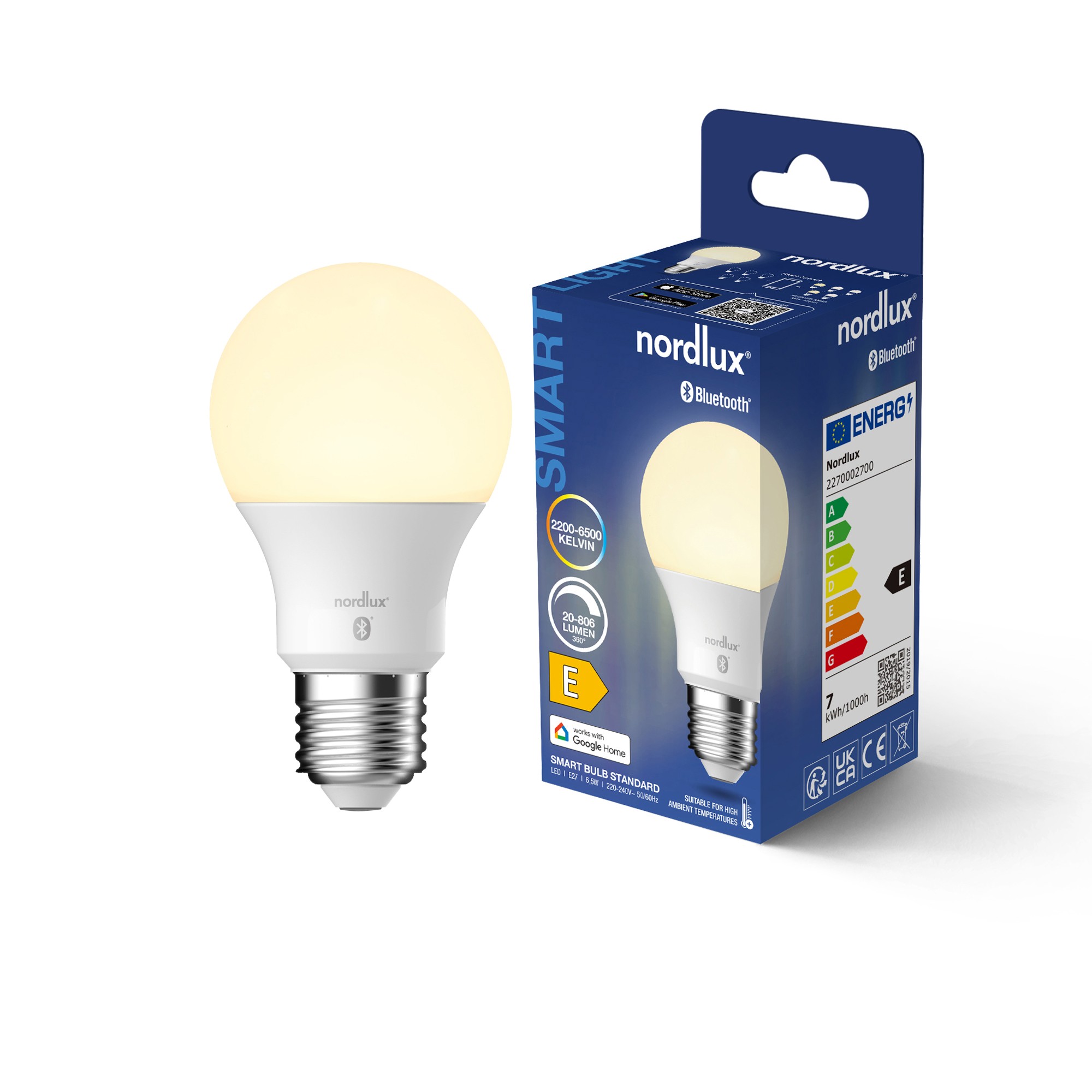 Żarówka LED Nordlux SMART E27 A60 HIGH HEAT 2200-6500 K 806 lm — biała, 2270002700 - obrazek 5