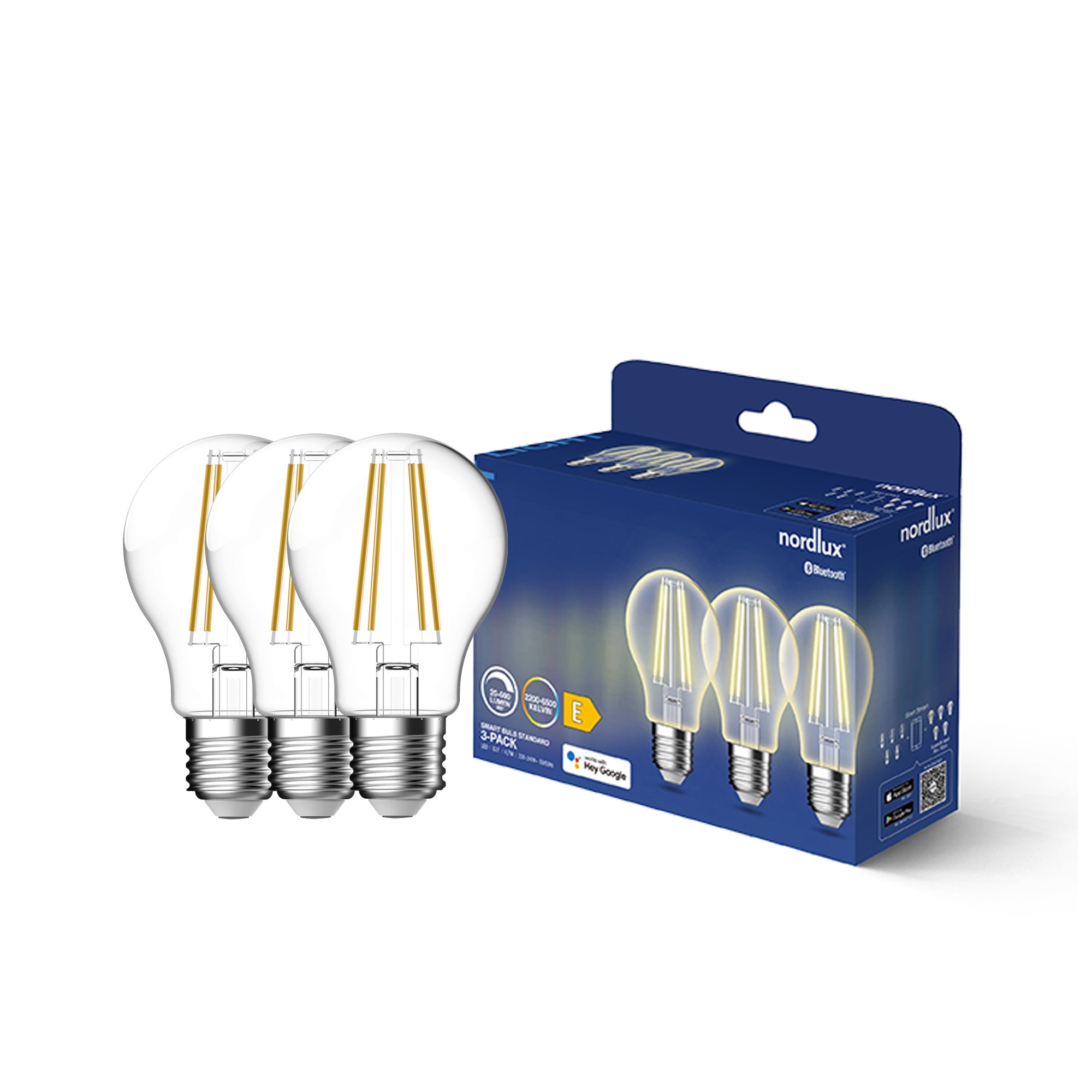 Zestaw 3 żarówek LED Nordlux SMART E27 A60 2200-6500 K 600 lm — przezroczysty, 2270012700 - obrazek 6