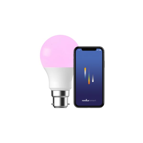 Żarówka LED Nordlux SMART B22 A60 RGB 2200-6500 K 806 lm — biała, 2270042201