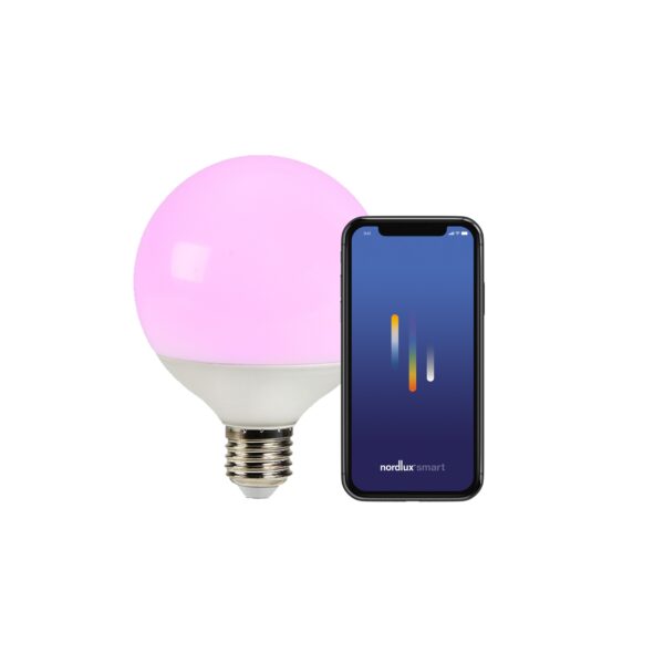 Żarówka LED Nordlux SMART E27 G95 RGB 2200-6500 K 1055 lm — biała, 2270092701