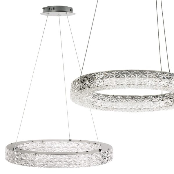 LAMPA WISZĄCA LED MS005-CP 50cm Chrom