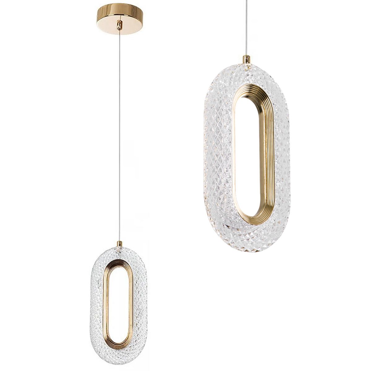 LAMPA WISZĄCA KRYSZTAŁOWA LED G113-1CP Złota