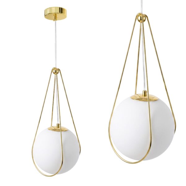 LAMPA SUFITOWA WISZĄCA APP1793-1CP 20cm Złota