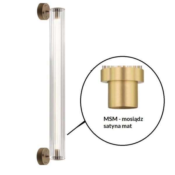 Kinkiet glamour Antigo MEREZI K – mosiądz, mosiądz satyna mat, LED 30 W, 3000 K – 4051- MSM