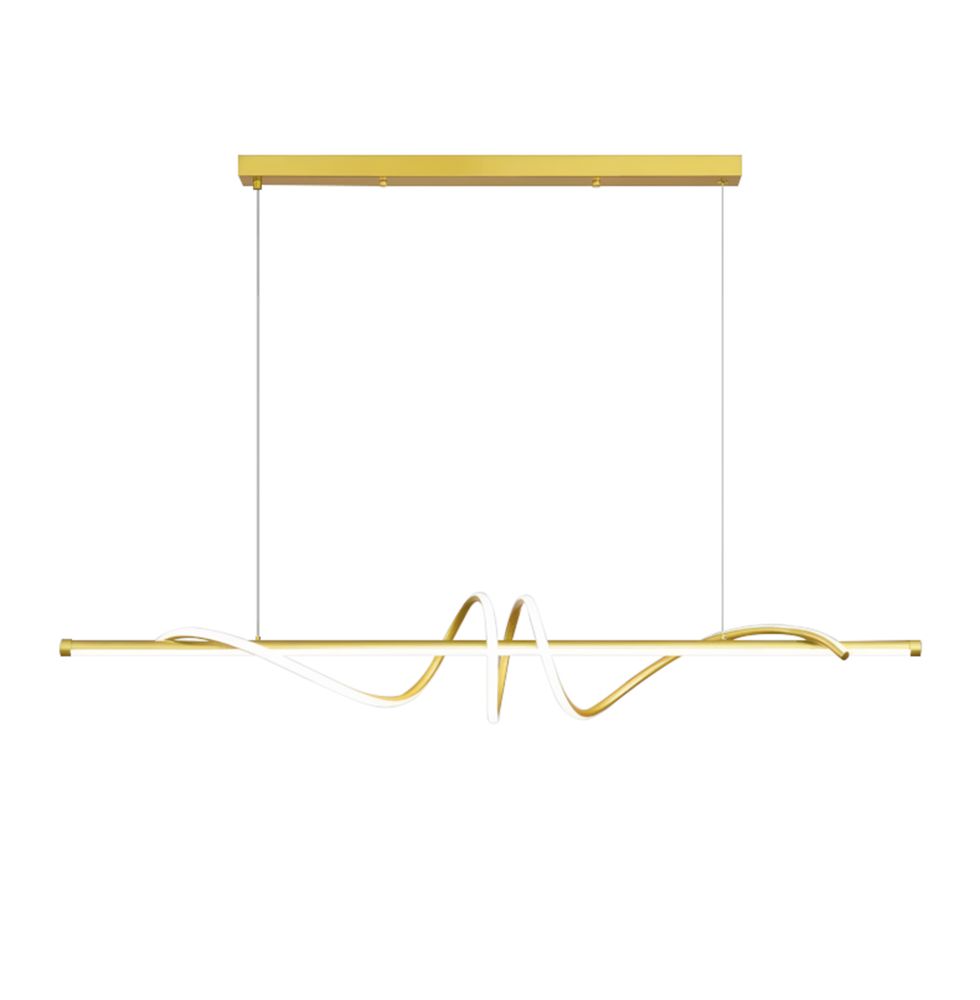 LAMPA SUFITOWA WISZĄCA LED LHJ024-CP 120 cm ZŁOTA