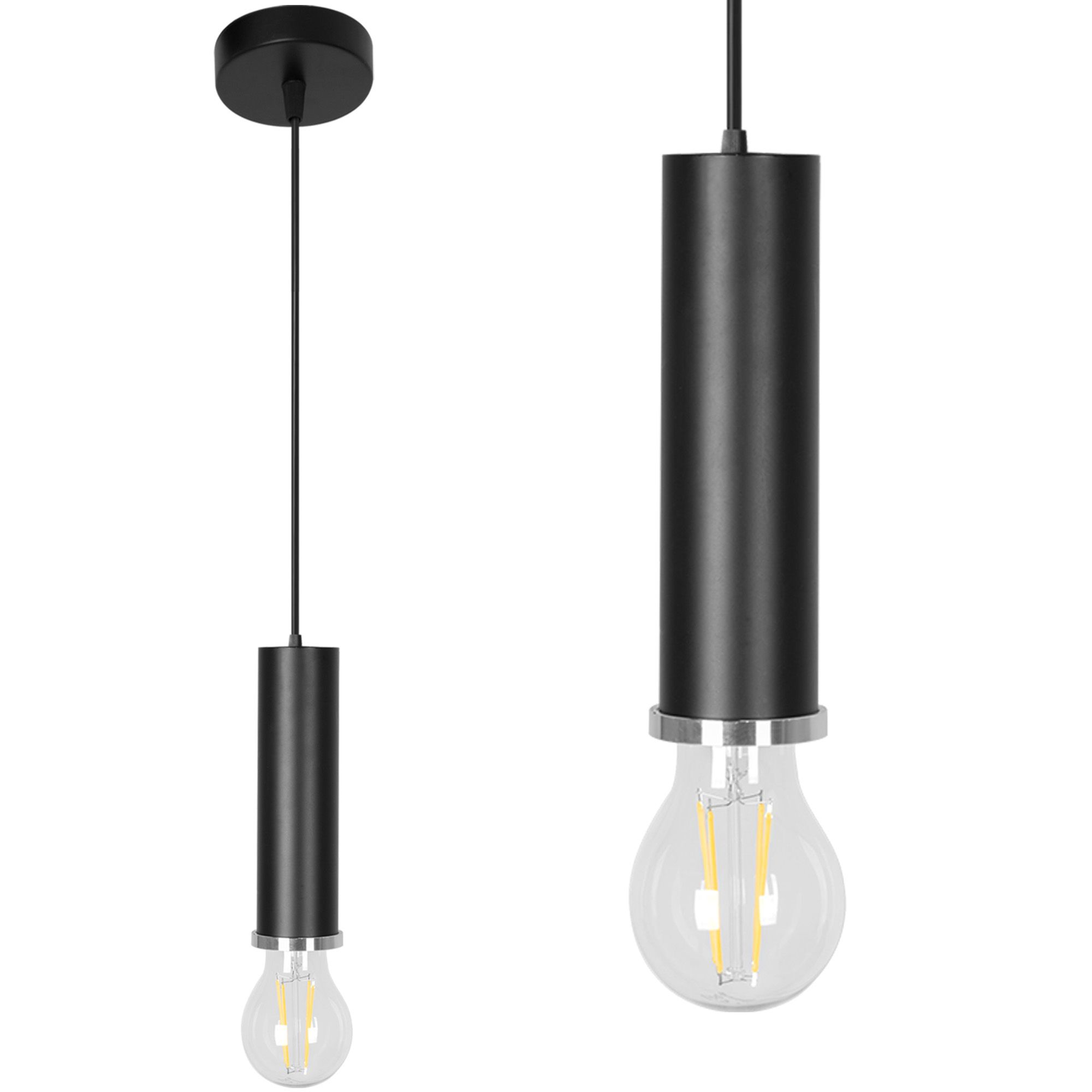Lampa wisząca OSTI A APP104-1CP Czarna