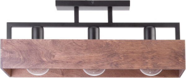 Plafon loftowy DAKOTA 3 BRĄZ, 3 × E27 – Sigma Lighting 31740