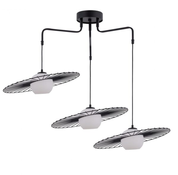 Lampa wisząca minimalistyczna SOL 3 czarny, 3 × E27 – Sigma Lighting 32181