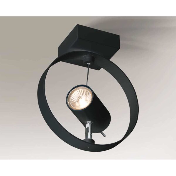 Reflektor sufitowy Antigo WAKO – czarny, 1 × GU10 – 2212
