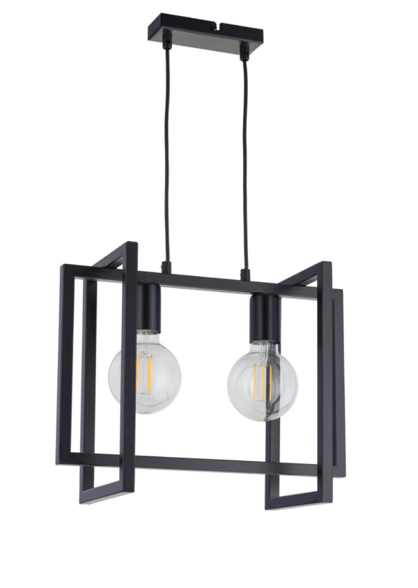 Lampa wisząca industrialna EDEN 2 czarny, 2 × E27 – Sigma Lighting 32233